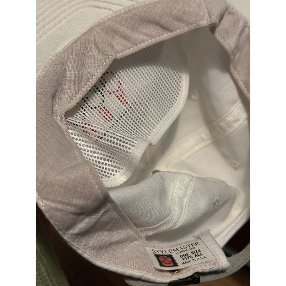 OLYMPIC HAT WHITE VINTAGE ONE SIZE SNAP BACK‎ AT&T  SPONSOR 80s 90s - Picture 6 of 6